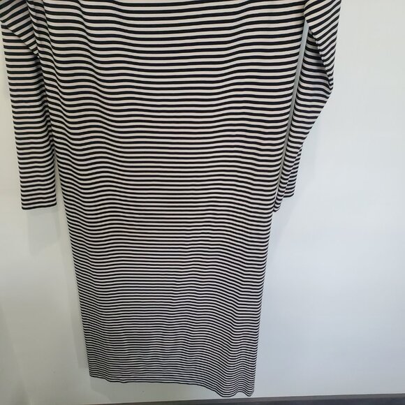 OMO Norma Kamali Black & White Stripe Maxi Stretch Straight Dress  Small/Medium - Picture 5 of 10